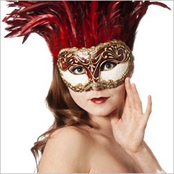 Original Venetian Carnival Masks - Feather Masks