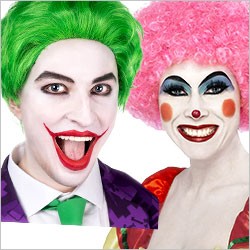 Clownsperücken - witzige, bunte, lustige Perücken für Clowns