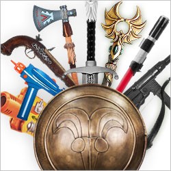 On-target product range: original Star Wars and Star Trek weapons, historical replica weapons, foam weapons and toy weapons – wide range, top service.