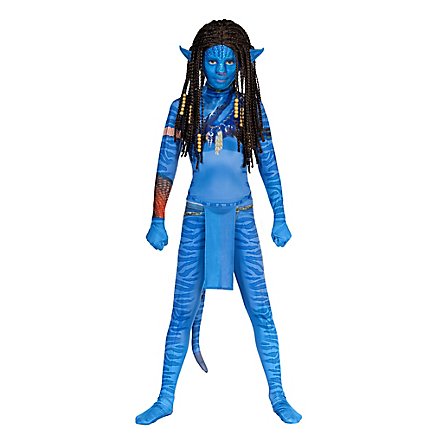 Blaue Stammeskriegerin Kostüm für Mädchen