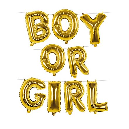 Boy or Girl Folienballongirlande
