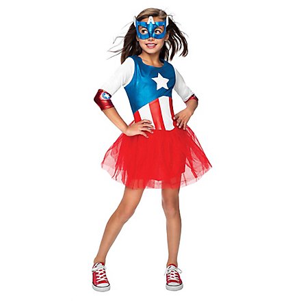 Captain America Girls Kids Costume