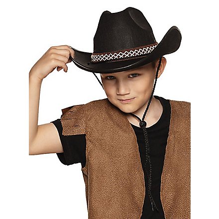 Childrens black store cowboy hat