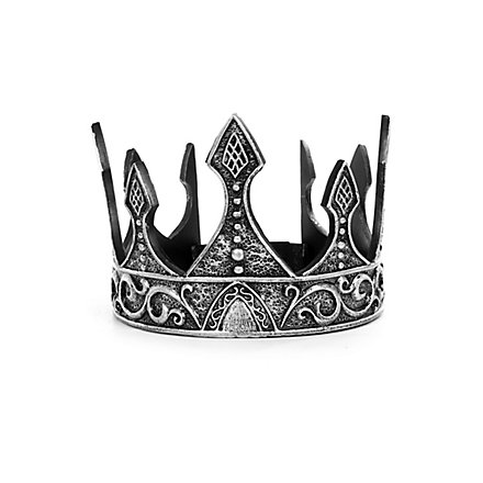 Fantasy Fürstenkrone aus Kunststoff silber