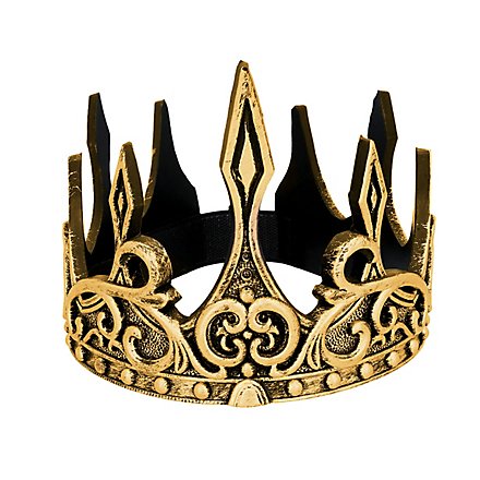 Fantasy Königskrone aus Kunststoff gold