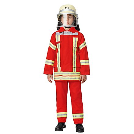 Feuerwehr Kostüm für Kinder rot