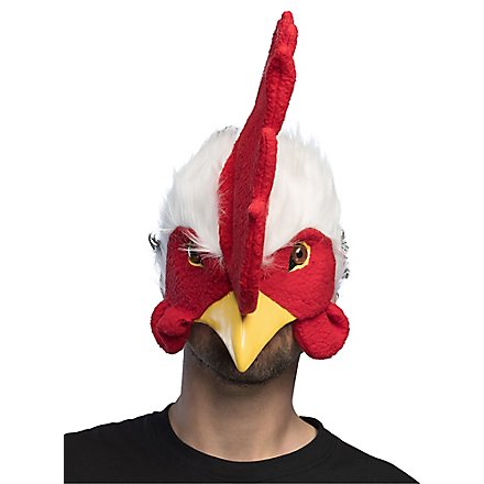 Hahn Halbmaske aus Plüsch