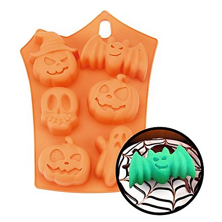 Skull silicone mould for mini cakes 6-grid 