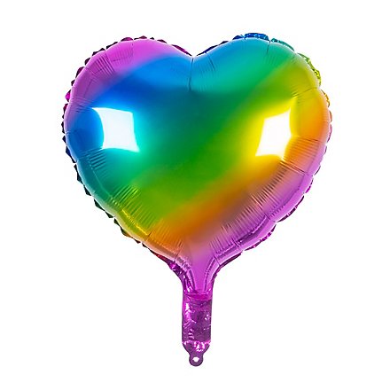 Herz Folienballon regenbogen