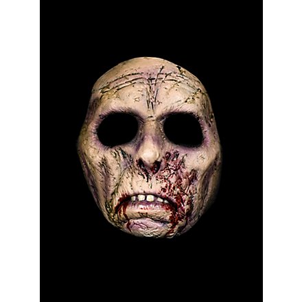 Hirnloser Zombie Halbmaske aus Latex