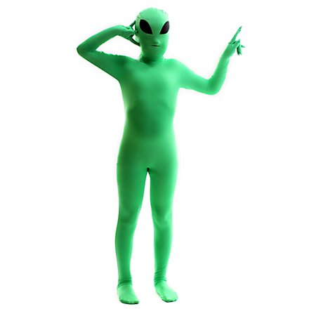 Morphsuit Kinder Alien Ganzkörperkostüm