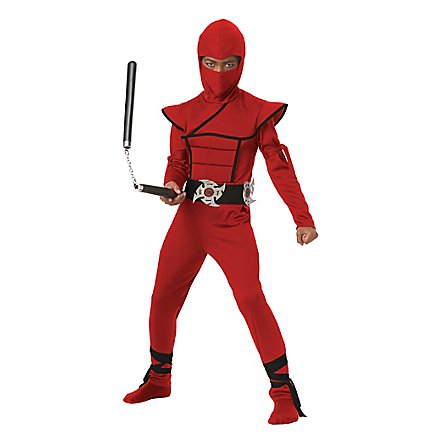 Ninja Fighter Kostüm für Kinder rot