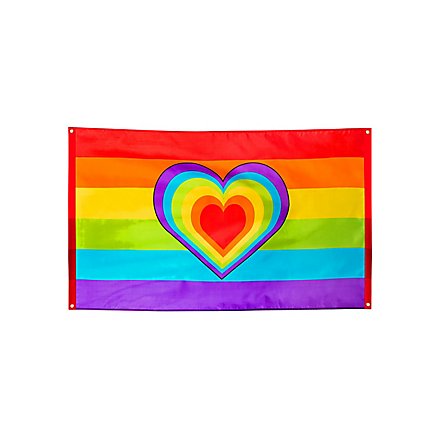 Regenbogen Fahne Heart