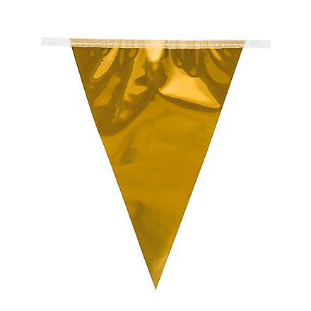Riesenwimpelkette 10 Meter gold metallic