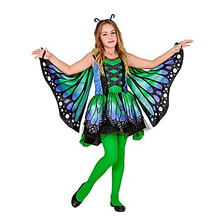 Schmetterlingskleid für Kinder grün