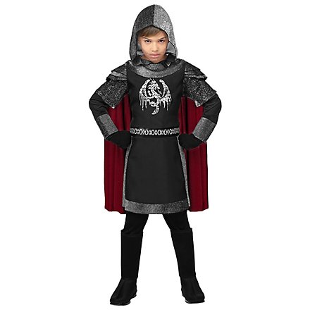 Schwarzer Ritter Kostüm für Kinder