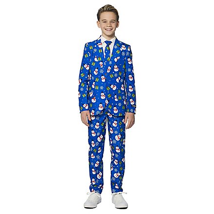 SuitMeister Boys Blue Snowman Suit for Kids