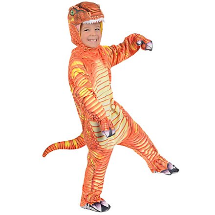 T-Rex orange Dinokostüm für Kinder
