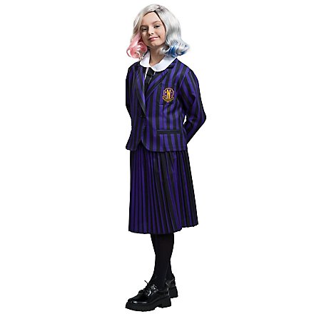 Wednesday school uniform black purple for girls - kidomio.com