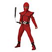 Ninja Fighter Kostüm für Kinder rot