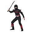 Ninja Fighter Kostüm für Kinder schwarz