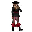 Piratenoutfit weinrot für Mädchen