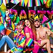 Regenbogen Wimpelkette Papier 3 Meter