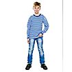 Ringelshirt für Kinder langarm blau-weiß