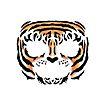 Tiger Gesicht-Klebetattoo