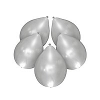 5 illooms LED Luftballons silber
