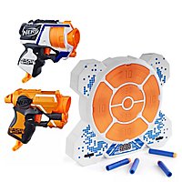 Action Bundle: 2x Nerf MicroShots + Elektronische Zielscheibe DX7 (5 Styles zur Wahl)