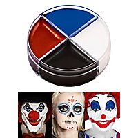 Creme Schminke Clown blau-rot-schwarz-weiß 15ml