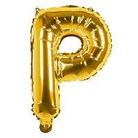 Folienballon Buchstabe P gold 36 cm