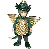 Green dragon plush costume for baby