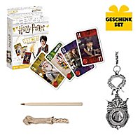 Harry Potter - Geschenk-Set aus Spielkarten, Zauberstab und Schlüsselanhänger