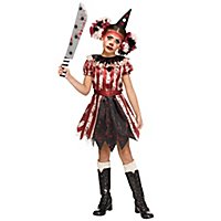 Horror Harlekina Kostüm für Mädchen