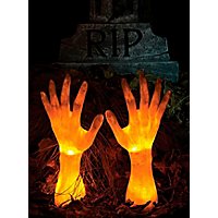 Leuchtende Grabhände Halloween-Deko