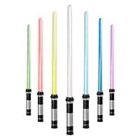 Lichtschwert mit 7 LED Farben (rot, blau, grün, gelb, lila, hellblau, weiß) & Laserschwert Sound-Effekten
