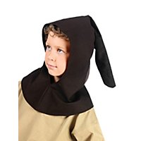 Medieval Chaperon brown for Kids