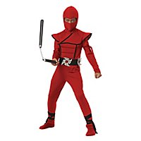 Ninja Fighter Kostüm für Kinder rot