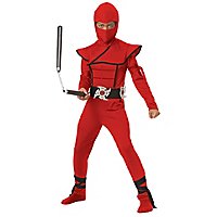Ninja Fighter Kostüm für Kinder rot