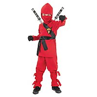 Ninja Kämpfer Kinderkostüm rot