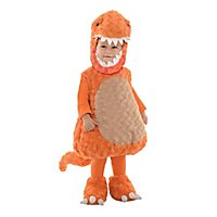 Orangefarbener Dinosaurier Plüschkostüm für Babys