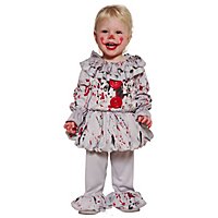 Penny – weißes Horrorclownkostüm für Kleinkinder