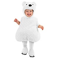 Polar bear plush costume for baby