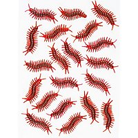 Reddish centipede Halloween decoration 20 pieces