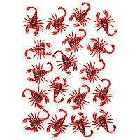 Reddish scorpions Halloween decoration 20 pieces