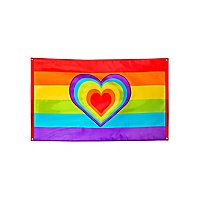 Regenbogen Fahne Heart