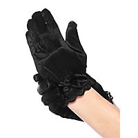 Satin Handschuhe für Kinder schwarz