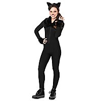 Schwarze Katze Kostüm für Jugendliche